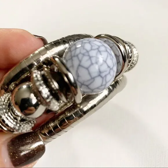 CHUNKY Coil Snake Statement Bracelet - Picture 5 of 5